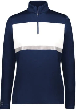 Holloway Ladies Prism Bold 1/4 Zip Pullover 24 Holloway Ladies Prism Bold 1/4 Zip Pullover -Thread Logic Store Holloway Ladies Prism Bold 14 Zip Pullover NavyWhite 2XL 4