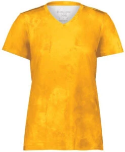 Holloway Ladies Stock Cotton-Touch Poly Tee -Thread Logic Store Holloway Ladies Stock Cotton Touch Poly Tee Gold Cloud Print 2XL 4