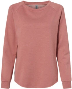 OUTLET-Independent Trading Co. Ladies California Wave Wash Crewneck Sweatshirt -Thread Logic Store Independent Trading Co Ladies California Wave Wash Crewneck Sweatshirt Dusty Rose XS 1