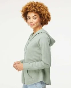 Independent Trading Co. Ladies California Wave Wash Full-Zip Hooded Sweatshirt  -Thread Logic Store Independent Trading Co Ladies California Wave Wash Full Zip Hooded Sweatshirt 5