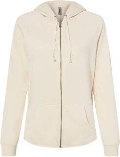 Independent Trading Co. Ladies California Wave Wash Full-Zip Hooded Sweatshirt  -Thread Logic Store Independent Trading Co Ladies California Wave Wash Full Zip Hooded Sweatshirt Bone S 19