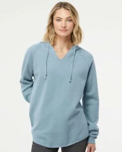 OUTLET-Independent Trading Co. Ladies Lightweight California Wave Wash Hooded Sweatshirt -Thread Logic Store Independent Trading Co Ladies Lightweight California Wave Wash Hooded Sweatshirt 4