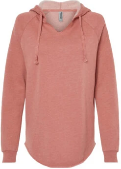 OUTLET-Independent Trading Co. Ladies Lightweight California Wave Wash Hooded Sweatshirt -Thread Logic Store Independent Trading Co Ladies Lightweight California Wave Wash Hooded Sweatshirt Dusty Rose XS 13