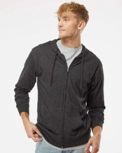 Independent Trading Co. Lightweight Jersey Full-Zip Hooded T-Shirt 30 Independent Trading Co. Lightweight Jersey Full-Zip Hooded T-Shirt -Thread Logic Store Independent Trading Co Lightweight Jersey Full Zip Hooded T Shirt 10