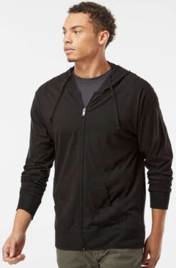 Independent Trading Co. Lightweight Jersey Full-Zip Hooded T-Shirt 36 Independent Trading Co. Lightweight Jersey Full-Zip Hooded T-Shirt -Thread Logic Store Independent Trading Co Lightweight Jersey Full Zip Hooded T Shirt 16