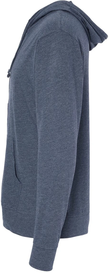 Independent Trading Co. Lightweight Jersey Full-Zip Hooded T-Shirt 4 Independent Trading Co. Lightweight Jersey Full-Zip Hooded T-Shirt - Image 4