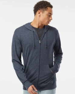 Independent Trading Co. Lightweight Jersey Full-Zip Hooded T-Shirt 24 Independent Trading Co. Lightweight Jersey Full-Zip Hooded T-Shirt -Thread Logic Store Independent Trading Co Lightweight Jersey Full Zip Hooded T Shirt 4