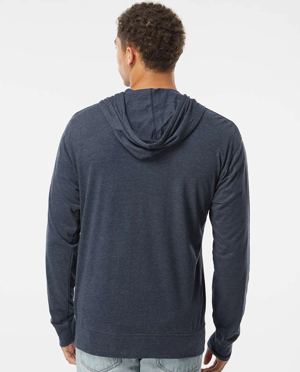 Independent Trading Co. Lightweight Jersey Full-Zip Hooded T-Shirt 7 Independent Trading Co. Lightweight Jersey Full-Zip Hooded T-Shirt - Image 7