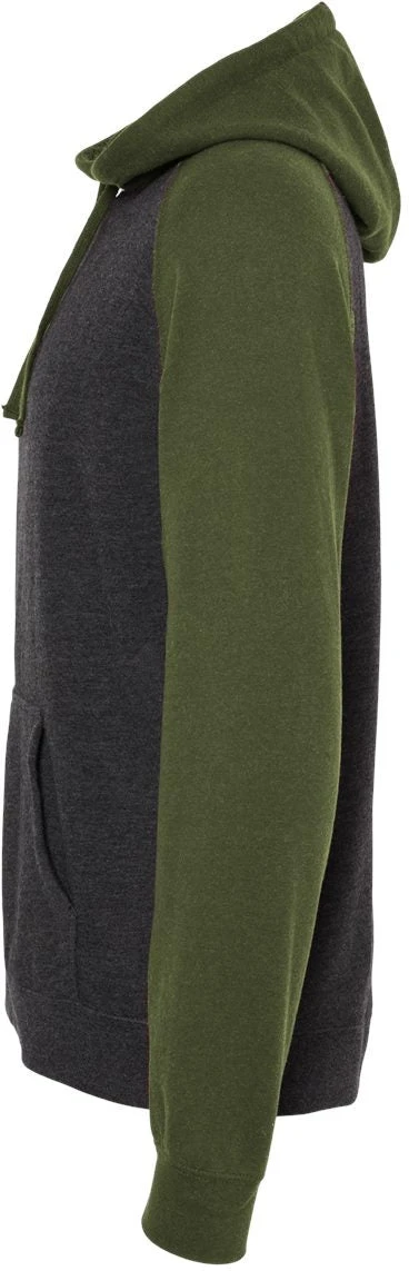 Independent Trading Co. Raglan Hooded Sweatshirt 4 Independent Trading Co. Raglan Hooded Sweatshirt - Image 4