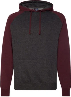 Independent Trading Co. Raglan Hooded Sweatshirt 33 Independent Trading Co. Raglan Hooded Sweatshirt -Thread Logic Store Independent Trading Co Raglan Hooded Sweatshirt Charcoal HeatherBurgundy Heather S 13