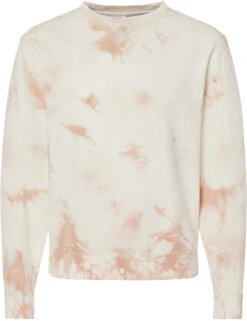 Independent Trading Co. Unisex Midweight Tie-Dyed Sweatshirt -Thread Logic Store Independent Trading Co Unisex Midweight Tie Dyed Sweatshirt Tie Dye Dusty Pink S 13