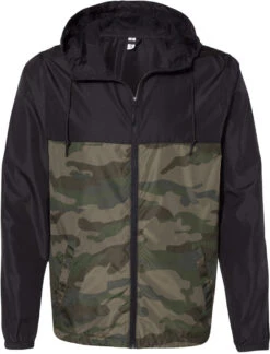 OUTLET-Independent Trading Co. Water-Resistant Lightweight Windbreaker -Thread Logic Store Independent Trading Co Water Resistant Lightweight Windbreaker BlackForest Camo S 13