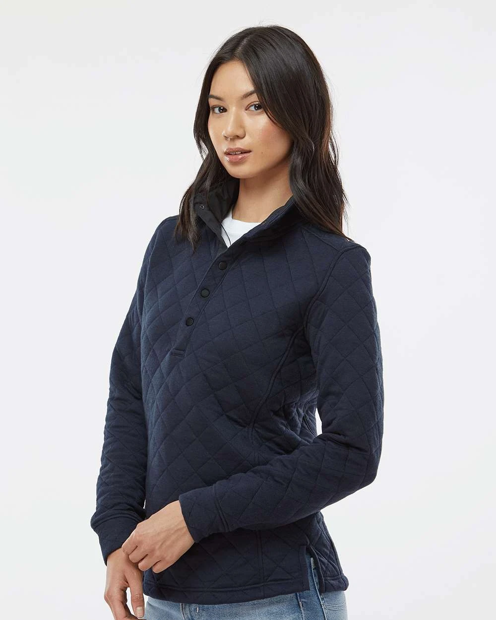 J America Ladies Quilted Snap Pullover 12 J America Ladies Quilted Snap Pullover - Image 12