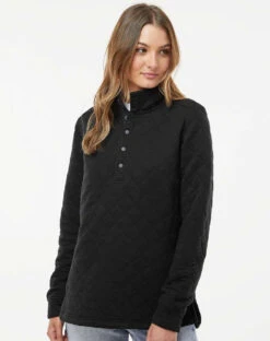 J America Ladies Quilted Snap Pullover 17 J America Ladies Quilted Snap Pullover -Thread Logic Store J America Ladies Quilted Snap Pullover 4