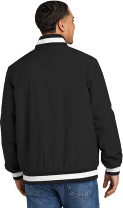 Sport-Tek Insulated Varsity Jacket -Thread Logic Store JST58 black model back