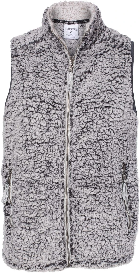 J. America Women’s Epic Sherpa Full-Zip Vest 2 J. America Women’s Epic Sherpa Full-Zip Vest - Image 2