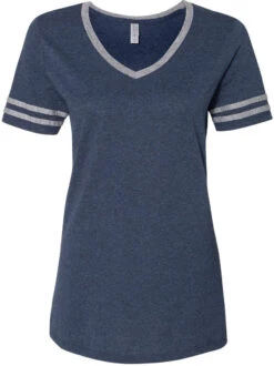 Jerzees Ladies Varsity Triblend V-Neck T-Shirt 29 Jerzees Ladies Varsity Triblend V-Neck T-Shirt -Thread Logic Store Jerzees Ladies Varsity Triblend V Neck T Shirt Indigo HeatherOxford S 10
