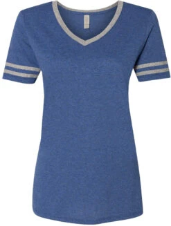 Jerzees Ladies Varsity Triblend V-Neck T-Shirt 35 Jerzees Ladies Varsity Triblend V-Neck T-Shirt -Thread Logic Store Jerzees Ladies Varsity Triblend V Neck T Shirt True Blue HeatherOxford S 16