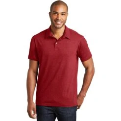 CLOSEOUT - Port Authority Meridian Cotton Blend Polo 8 CLOSEOUT - Port Authority Meridian Cotton Blend Polo -Thread Logic Store K577 flamered model front 052016