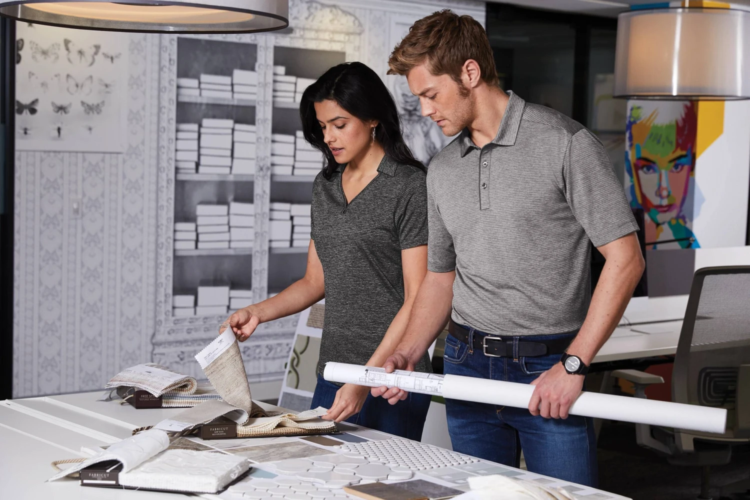 Port Authority Shadow Stripe Polo 2 Port Authority Shadow Stripe Polo - Image 2