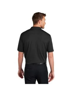 Port Authority City Stretch Flat Knit Polo 37 Port Authority City Stretch Flat Knit Polo -Thread Logic Store K683 BLACK Model Back