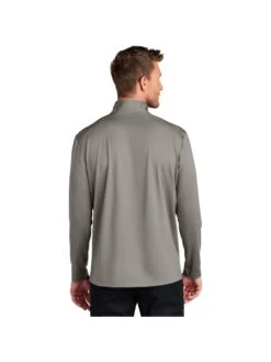 Port Authority C-FREE Double Knit 1/4-Zip 25 Port Authority C-FREE Double Knit 1/4-Zip -Thread Logic Store K880 SMOKEGREY Model Back