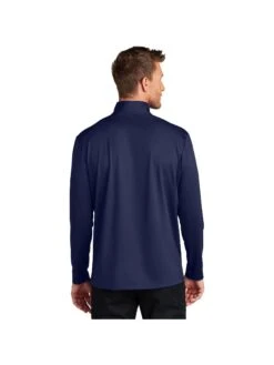 Port Authority C-FREE Double Knit 1/4-Zip 29 Port Authority C-FREE Double Knit 1/4-Zip -Thread Logic Store K880 TRUENAVY Model Back