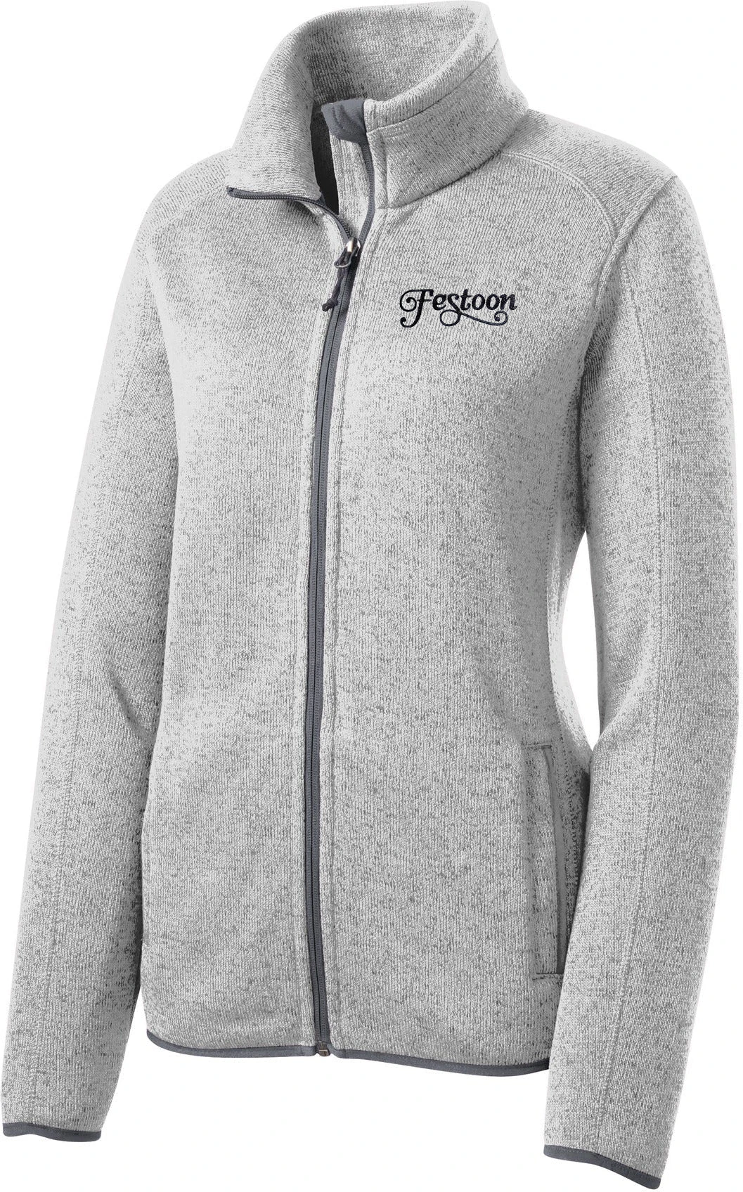 Port Authority Ladies Sweater Fleece Jacket 1 Port Authority Ladies Sweater Fleece Jacket