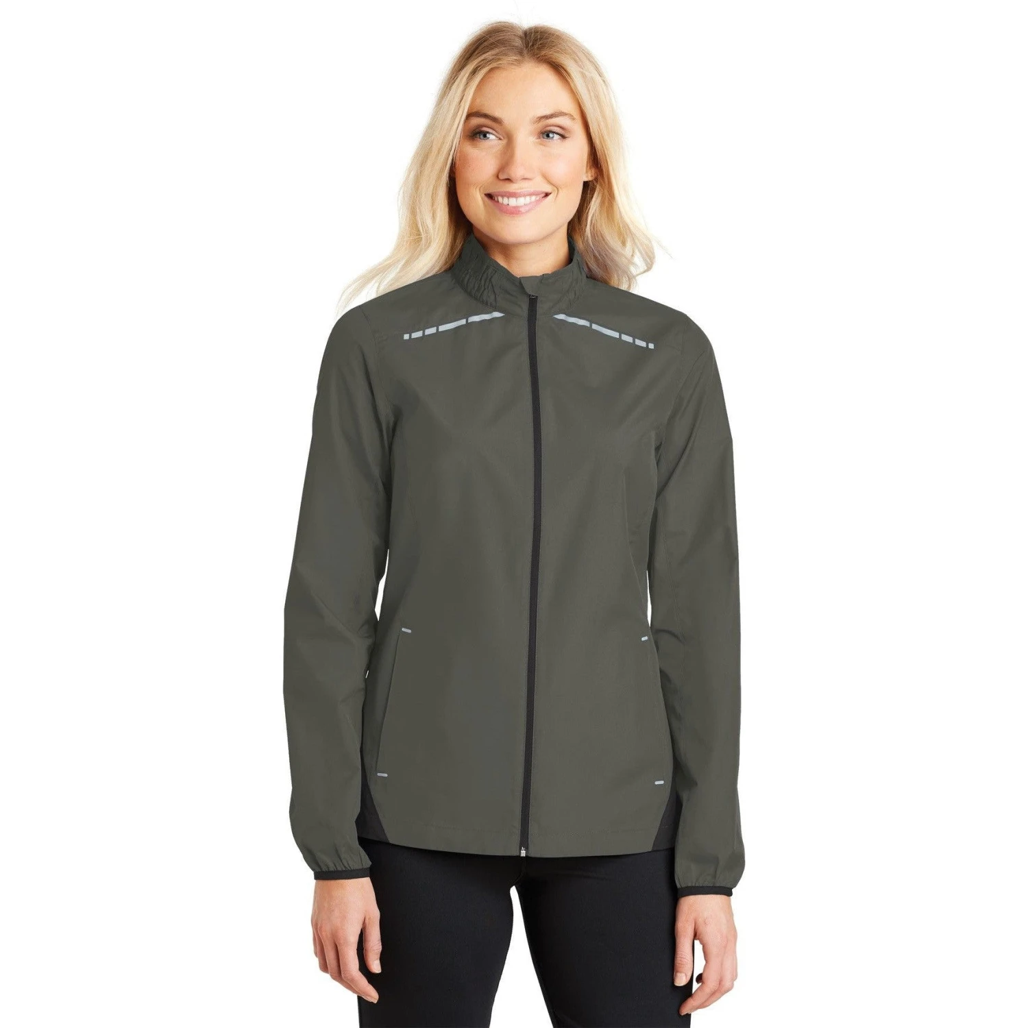 CLOSEOUT - Port Authority Ladies Zephyr Reflective Hit Full-Zip Jacket 2 CLOSEOUT - Port Authority Ladies Zephyr Reflective Hit Full-Zip Jacket - Image 2