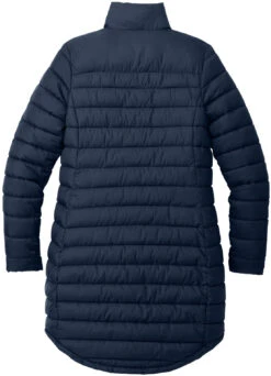 Port Authority Ladies Horizon Puffy Long Jacket 23 Port Authority Ladies Horizon Puffy Long Jacket -Thread Logic Store L365 dressbluenavy flat back