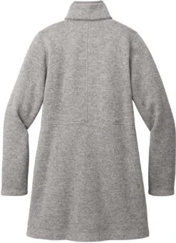 Port Authority Ladies Arc Sweater Fleece Long Jacket -Thread Logic Store L425 deepsmokeheather flat back