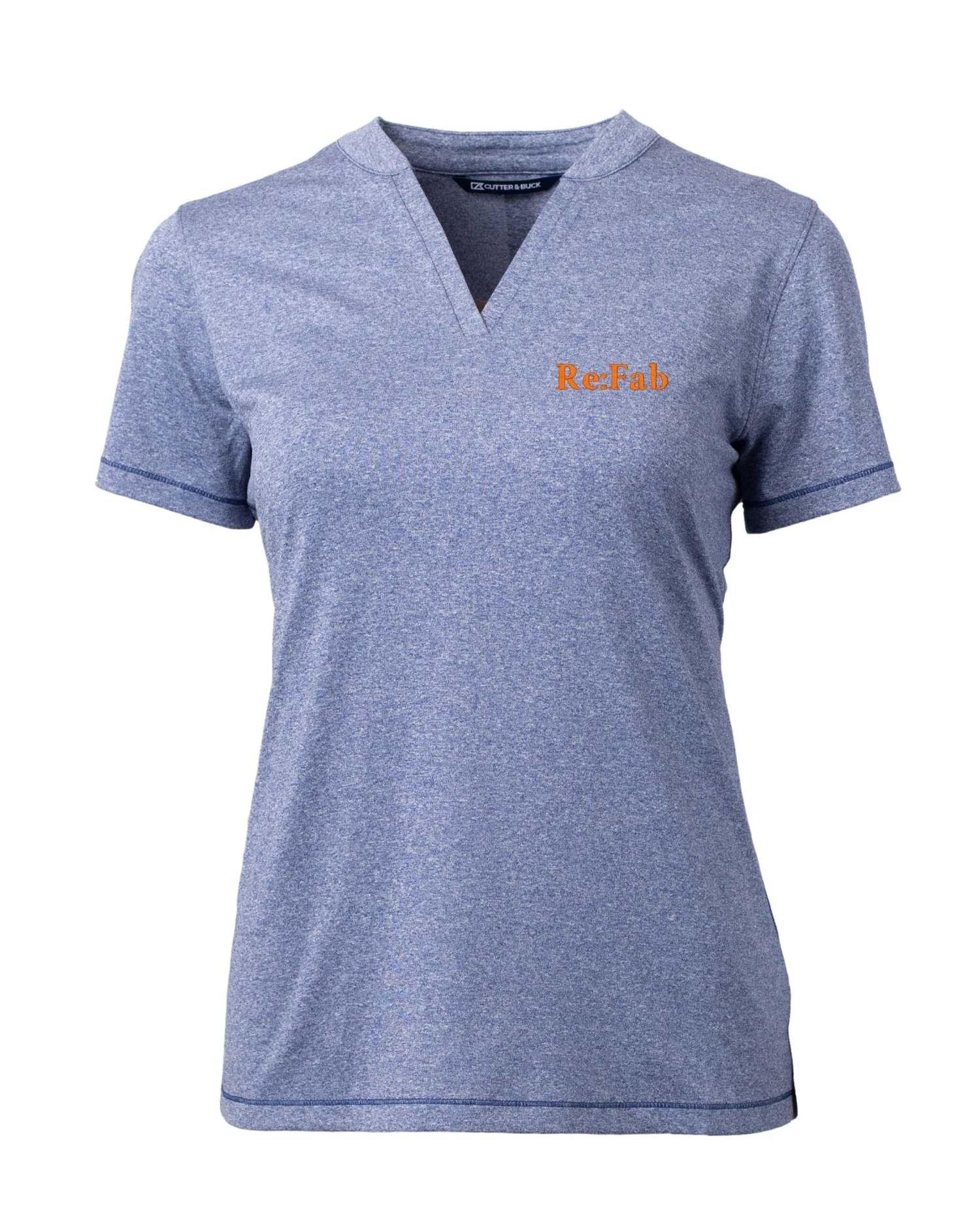 Cutter & Buck Forge Heathered Stretch Ladies Blade Top 1 Cutter & Buck Forge Heathered Stretch Ladies Blade Top