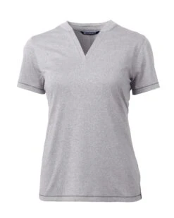 Cutter & Buck Forge Heathered Stretch Ladies Blade Top 16 Cutter & Buck Forge Heathered Stretch Ladies Blade Top -Thread Logic Store LCK00153 POH MANN HG