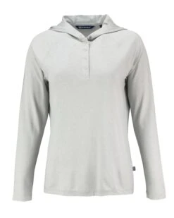 OUTLET-Cutter & Buck Coastline Epic Comfort Eco Recycled Ladies Hooded Shirt -Thread Logic Store LCK00184 CNC MANN HG