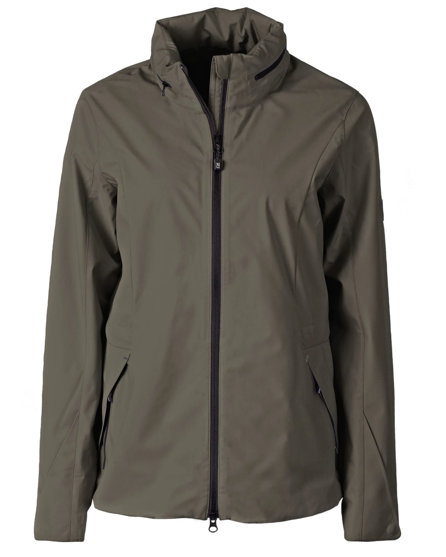 OUTLET-Cutter & Buck Vapor Water Repellent Stretch Ladies Full Zip Rain Jacket 4 OUTLET-Cutter & Buck Vapor Water Repellent Stretch Ladies Full Zip Rain Jacket - Image 4