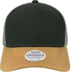Legacy Mid-Pro Snapback Trucker Cap -Thread Logic Store LEGACY Mid Pro Snapback Trucker Cap Black Caramel Dark Grey OSFA 2