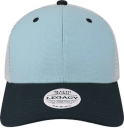 Legacy Mid-Pro Snapback Trucker Cap -Thread Logic Store LEGACY Mid Pro Snapback Trucker Cap Light Blue Navy White OSFA 8