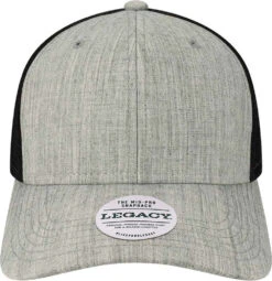 Legacy Mid-Pro Snapback Trucker Cap -Thread Logic Store LEGACY Mid Pro Snapback Trucker Cap Melange Grey Black OSFA 13