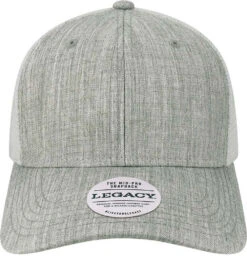 Legacy Mid-Pro Snapback Trucker Cap -Thread Logic Store LEGACY Mid Pro Snapback Trucker Cap Melange Grey White OSFA 14