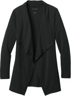 Port Authority Ladies Breakwater Open Cardigan -Thread Logic Store LK820 deepblack flat front 4635194a 89de 410e b610 e6e42497b175