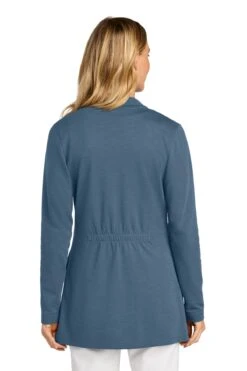 Port Authority Ladies Breakwater Open Cardigan -Thread Logic Store LK820 duskblue model back 5a27c652 7f32 4215 8cb7 9f85b2495522