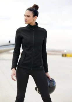 OUTLET-OGIO Ladies Grit Fleece -Thread Logic Store LOG727 BLACKTOP Model 0117 1