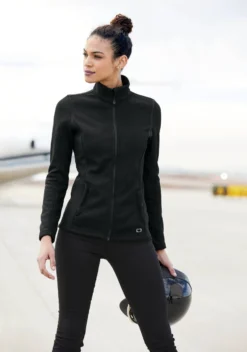 OUTLET-OGIO Ladies Grit Fleece -Thread Logic Store LOG727 BLACKTOP Model 0117 1 scaled