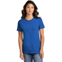 CLOSEOUT - Port & Company Ladies Ring Spun Cotton Tee 22 CLOSEOUT - Port & Company Ladies Ring Spun Cotton Tee -Thread Logic Store LPC150 royal model front