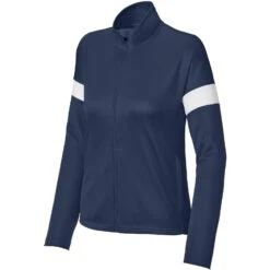 Sport-Tek Ladies Travel Full-Zip Jacket -Thread Logic Store LST800 TrueNavyWhite Form Front