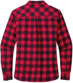 Port Authority Ladies Plaid Flannel Shirt -Thread Logic Store LW669 red blackbuffalocheck flat back