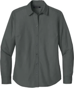 Port Authority Ladies Long Sleeve Nailhead Easy Care Shirt -Thread Logic Store LW816 deepblack flat front 8370b7ec cfc6 4719 8cc8 8100adefc32b