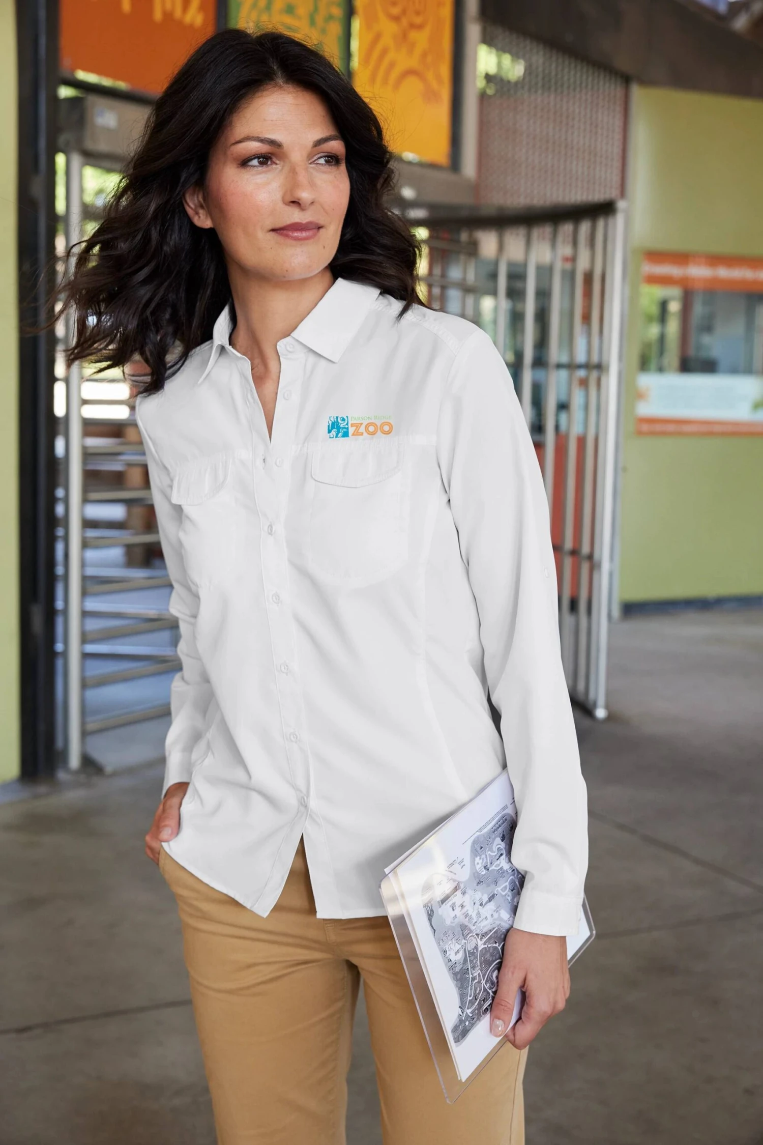 Port Authority Ladies Long Sleeve UV Daybreak Shirt 2 Port Authority Ladies Long Sleeve UV Daybreak Shirt - Image 2