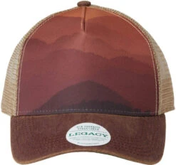 Legacy Old Favorite Five-Panel Trucker Cap 27 Legacy Old Favorite Five-Panel Trucker Cap -Thread Logic Store Legacy Old Favorite Five Panel Trucker Cap Mt Sunset MaroonKhaki OSFA 7