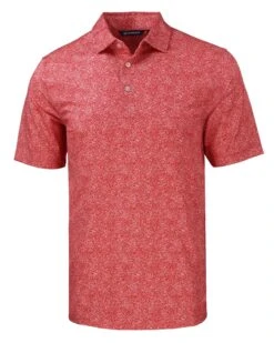 Cutter & Buck Pike Constellation Print Stretch Polo -Thread Logic Store MCK01133 RD MANN HG